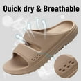 thumbnail image 6 of Litfun Slide Sandals for Women, Thick Sole Non-Slip Slide Slippers with Arch Support, Khaki, 6 of 9