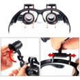 thumbnail image 2 of Higher Magnification, Headband Magnifier Stand Magnifier, Adjustable LED Light Magnifier for Jewelers Watchmakers Hobby Electricians Sewing Crafts and Elderly People, 2 of 3