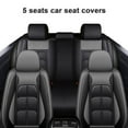 thumbnail image 5 of WILLJOY Black Gray, PU Leather, Cushioned Storage Pouch, Front and Rear Seat Covers, 5 of 11