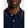 thumbnail image 4 of George Men's and Men's Big & Tall Tipped Pique Polo Shirt with Short Sleeves, Sizes XS-5XL, LT-3XLT, 4 of 5