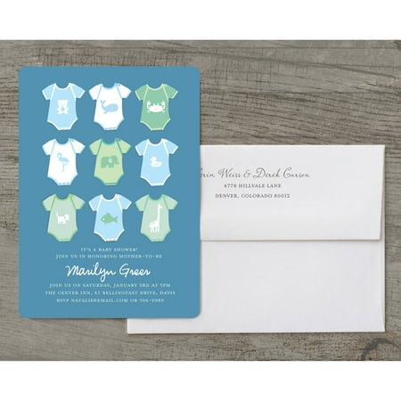- Onesies Deluxe Baby Invitation