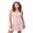 Pink, variant on LMLYSoH Women Slip Dress, Sleeveless Lace Patchwork Pleated Solid Summer Mini Dress for Casual Daily