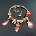 thumbnail image 3 of Christmas Santa Claus Charm Bracelet, Lovely Metal Pendant for Women, Girls, Boys and Men, Gold JM, 3 of 5