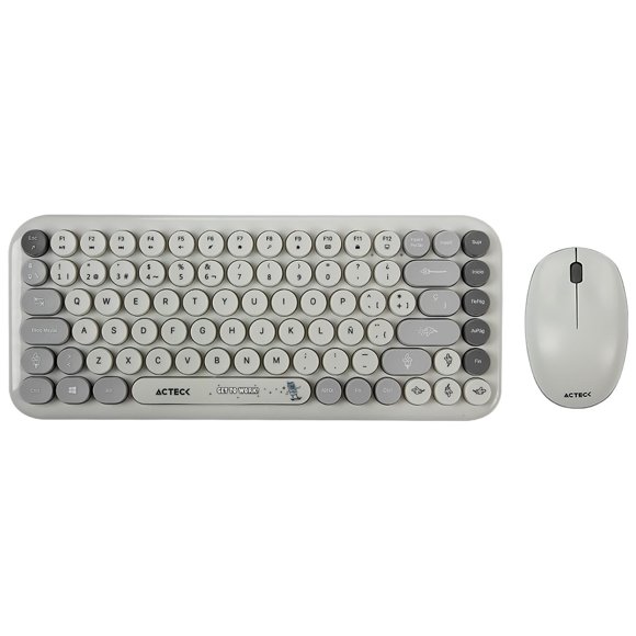 Kit Teclado y Mouse ACTECK CREATOR CHIC K-COLORS MK480 Inalambrico USB 2.4 MHz