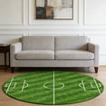 thumbnail image 4 of Tauxra Football Shaped Floor Mat Super Soft Cozy Polyester Rug For Bedroom Porch Hallway Dorm, 4 of 6