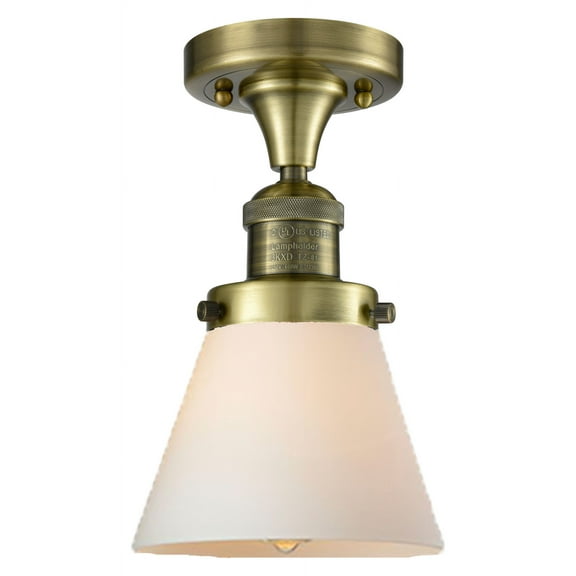 Innovations Lighting 517-1CH-AB-G61 1 Light 6-1/2" Wide Semi-Flush Ceiling Fixture - White