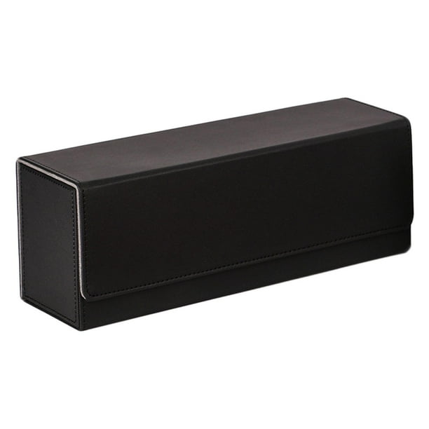 Caja de cuero para cartas coleccionables, , fichas pequeñas o dados, con capacidad para 400 cartas desnudas, contenedor para seguridad, preservación y organización Sunnimix Estuche de baraja de cartas