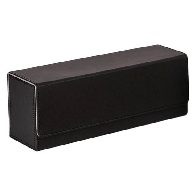 Caja de cuero para cartas coleccionables, , fichas pequeñas o dados, con capacidad para 400 cartas desnudas, contenedor para seguridad, preservación y organización Sunnimix Estuche de baraja de cartas