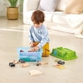 thumbnail image 6 of Hape 41 Piece Countryside Kids Train Track Toy Playset w/ Storage Bucket, 6 of 6