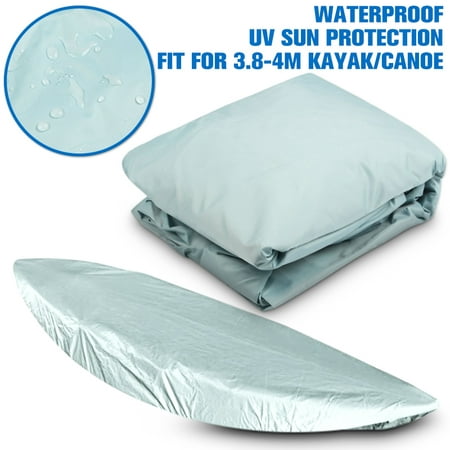 Waterproof UV Sun Protection 3.8-4m(12-13FT) Kayak Canoe Marine Boat Dust Cover (Best Boat Cover For Outdoor Storage)
