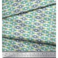 thumbnail image 3 of Soimoi Green Cotton Duck Fabric Diamond Geometric Fabric Prints By Yard 42 Inch Wide, 3 of 3