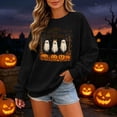 thumbnail image 2 of CONZONE Halloween Womens Sweatshirts Graphic Oversized Sweatshirt for Women Spooky Season Fall Winter Pullover Tops, 2 of 5