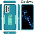 thumbnail image 2 of Samsung A53 5G, Galaxy A53 5G case, Military Grade Heavy Duty with HD Screen Protector Magnetic Ring Kickstand Car Mount Protection Armor Phone Case Cover for Samsung Galaxy A53 5G (SeaGreen_Mint), 2 of 14