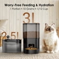 thumbnail image 2 of Areker Automatic Cat Feeder with Water Dispenser, 2-in-1 Cat Food Dispenser with Feeding Schedule & Voice Recorder, Dual Power Supply, 2 of 7