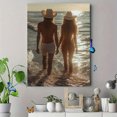 thumbnail image 4 of Qisvanset 12x16 Inch 2D Flat Framed Canvas Art, Walk In Love Western Coastal Cowgirl Bible Verse Apartment Wall Art Decor, 4 of 5