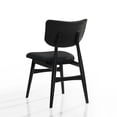 thumbnail image 5 of Omax Decor Joss Solid Wood Leather Dining Chairs in Black (Set of 2), 5 of 6