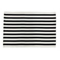 thumbnail image 5 of Fennco Styles Woven Classic Striped Area Rug 24" W x 36" L - Black Cotton Blend Carpet Indoor Outdoor Floor Mat for Living Room, Entryway, Bedroom and Floor Décor, 5 of 6