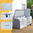 thumbnail image 5 of Dextrus Extra-large Outdoor Storage Deck Box, 230 Gallon Resin Patio Storage Box for Outdoor Pillows, Garden Tools, and Pool Supplies with Adjustable Partition, Weatherproof, Secure (Grayish-White), 5 of 5