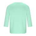 thumbnail image 4 of Dagegui 3/4 Sleeve Henley Shirts for Men Casual Crewneck Buttons Pullover Slim Fit Workout Muscle Tee Top Mint Green XXXL, 4 of 5