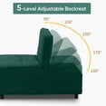 thumbnail image 4 of 4-in-1 Convertible Ottoman Sofa Bed - Multi-Function Sleeper Chair with Adjustable Backrest and Pillow for Small Spaces, Green, 4 of 8