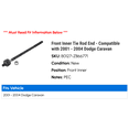 thumbnail image 2 of Front Inner Tie Rod End - Compatible with 2001 - 2004 Dodge Caravan 2002 2003, 2 of 2