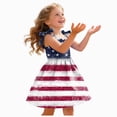 thumbnail image 6 of CAUYDY 2T 3T 4T Toddler Baby Girls' Independence Day Patriotic Dresses 5T 6T 7T Short Sleeve American Flag Star Stripe Print A Line Sundress (Sizes 2-3 Years,Brick Red), 6 of 6