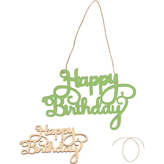 Happy Birthday Wood Sign Cutout Wooden Letter Sign DIY Block Words Sign