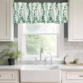 thumbnail image 2 of Green Eucalyptus Leaves Valances for Windows, Rod Pocket Kitchen Valance Curtains - Soft & Washable Small Window Treatment for Living Room, Bathroom, Leaf Vines 54x18inch, 1 Panel, 2 of 9