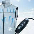 thumbnail image 5 of Shirt Fans That Blow Cold Air,Cooling Vest Jacket With 2 Fans,Cooling Vest For Women Women Air Conditioner Lightweight Vests, Ice Vest,Light Blue,4XL, 5 of 6