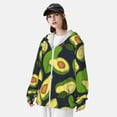 thumbnail image 4 of Picia Fresh Avocado Women's Men's UPF 50+ Sun Protection Hoodie Shirt Long Sleeve SPF Fishing Outdoor UV Hiking Lightweight Shirts-, 4 of 9