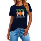 thumbnail image 2 of Mujeres Manga Corta de Verano Tops Pascua Impresa Cuello Redondo, Blusa de Moda Casual para la Primavera, 2 of 5