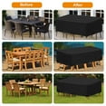 thumbnail image 4 of Garden Furniture Cover, Garden Furniture Cover, AGILITY Oxford Rectangular Living Room Table Cover for Garden Furniture UV Protection (Black)-325*208*58CM, 4 of 5