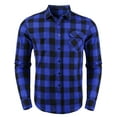 thumbnail image 3 of Uniexcosm Men's Flannel ShirtPlaid Long Sleeve Button Down Shirts, 3 of 8