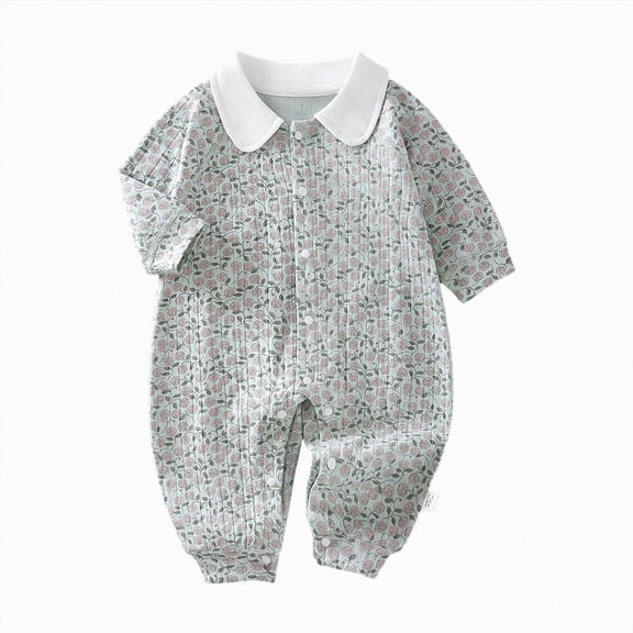 CAUYDY Infant Boy Bodysuit Preemie Long Sleeved Romper for Girl Newborn Cute Sleepers Fall Winter Baby Pajamas 3-6M 9-12M 18-24M Sizes 9-12 Months,Light Gray
