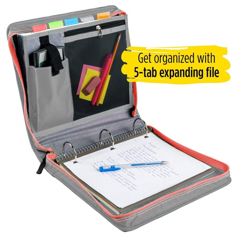 Five Star 2 inch Zipper Binder with Expandable Panel - Education