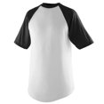 thumbnail image 1 of 424A Chandail de Baseball à Manches Courtes pour Jeunes, Blanc et Noir - Petit, 1 of 1