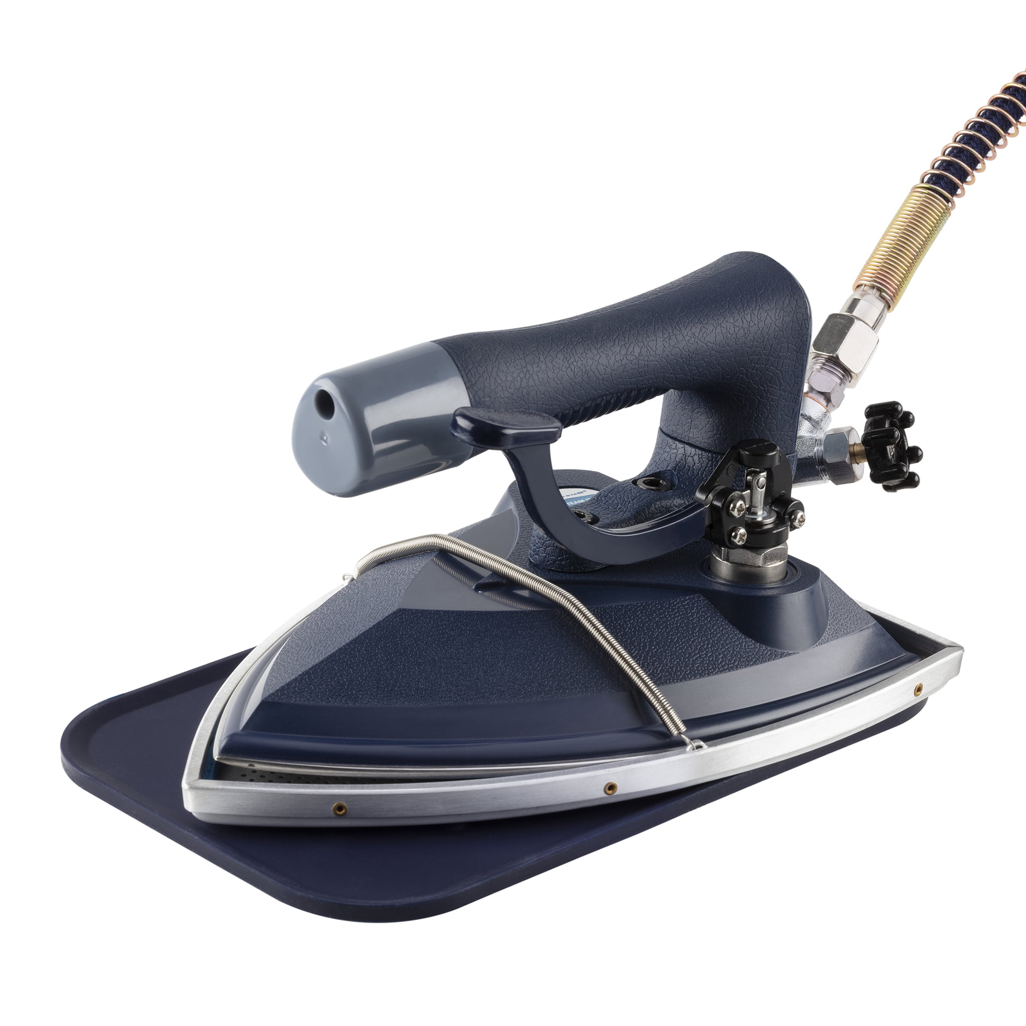 Silver Star BSP-600 All-Steam Industrial Pressing Iron – Wide Base 8.1" x 5.8", Brass Steam Valve, Steam Volume Control, For External Boiler Systems (Iron Only)