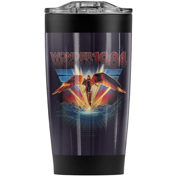Wonder Woman 1984 Metal Stainless Steel Tumbler 20 oz Coffee Travel Mug/Cup, Vacuum Insulated & Double Wall with Leakproof Sliding Lid | Great for Hot Drinks and Cold Beverages