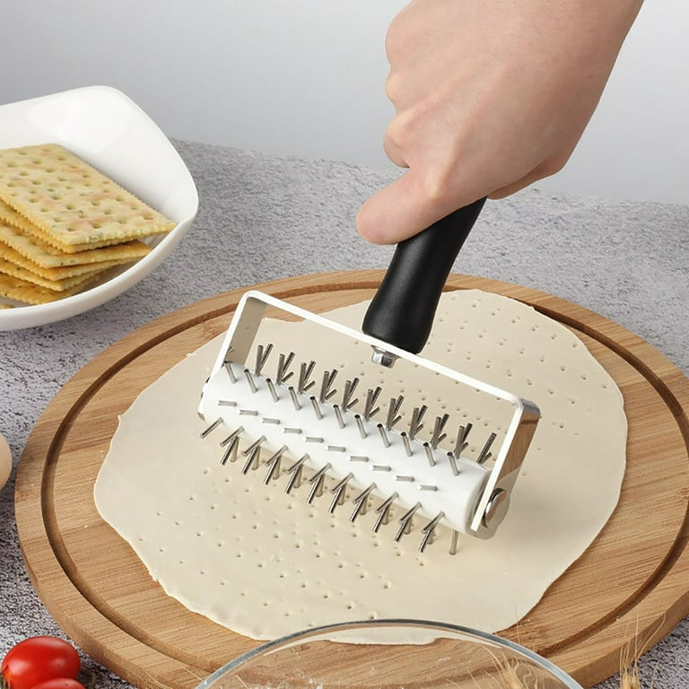 Moocorvic Pizza Dough Roller Stainless Steel , Pizza Roller for Crackers,  Homemade Bread, Cake Kitchen Pizza Making Accessories 