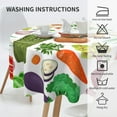 thumbnail image 6 of YFYANG 60 inch Round Table Cloth, Reusable Polyester Cartoon Vegetable Doodle Table Cover for Indoor Outdoor Kitchen Restaurant Table Decoration Tablecloths, 6 of 8