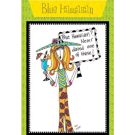 Pictura Blue Hawaiian Dolly Mama Funny / Humorous Birthday Card