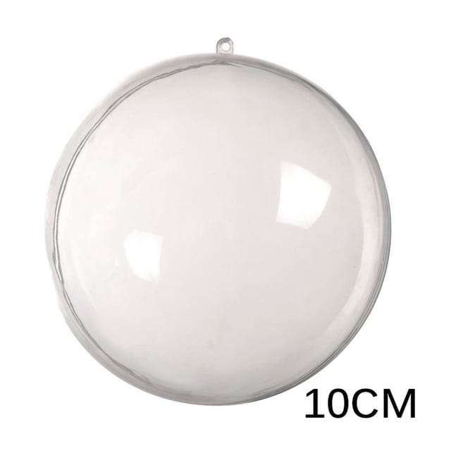 Wosthever 5 uds. De bolas de Navidad de plástico transparente adorables, adornos navideños rellenables, decoraciones para el hogar Kits de decoración para fiestas 10cm Wosthever HA024534-02
