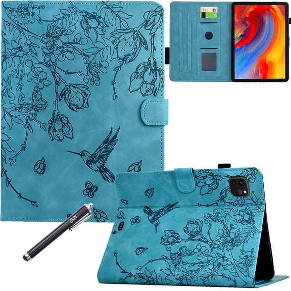 GSFY Case Compatible with iPad Air 11 inch M3 (2025) / M2 (2024), iPad Air 10.9 inch 5th/4th Gen 2022/2020, PU Leather Folio Stand Magnetic Closure Wallet Case with Auto Sleep/Wake, Light Blue