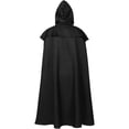 thumbnail image 4 of Top de traje de escenario con capa larga sólida gótica Retro para fiesta informal de Halloween para hombre Pompotops  qyievc7904, 4 of 5