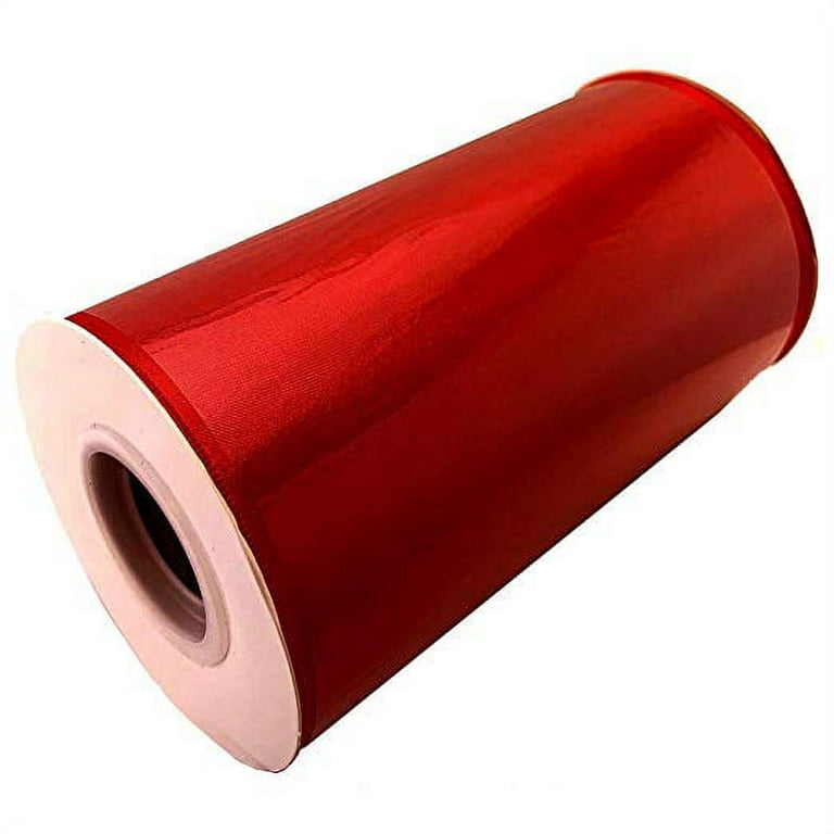  ADVcer 6 inch Wide Red Satin Ribbon Roll - 24.1 Yard Long Bulk  for Christmas Holiday Decorative, Wedding Birthday Ceremonial, Gift  Wrapping, Ribbons Cutting, Chair Sashes, Indoor or Outdoor Embellish 
