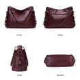 thumbnail image 5 of KALUNMA Genuine Leather Hobo Bag for Women Large Tote Shoulder Handbag Satchel for Laptop Work Ladies, 5 of 8