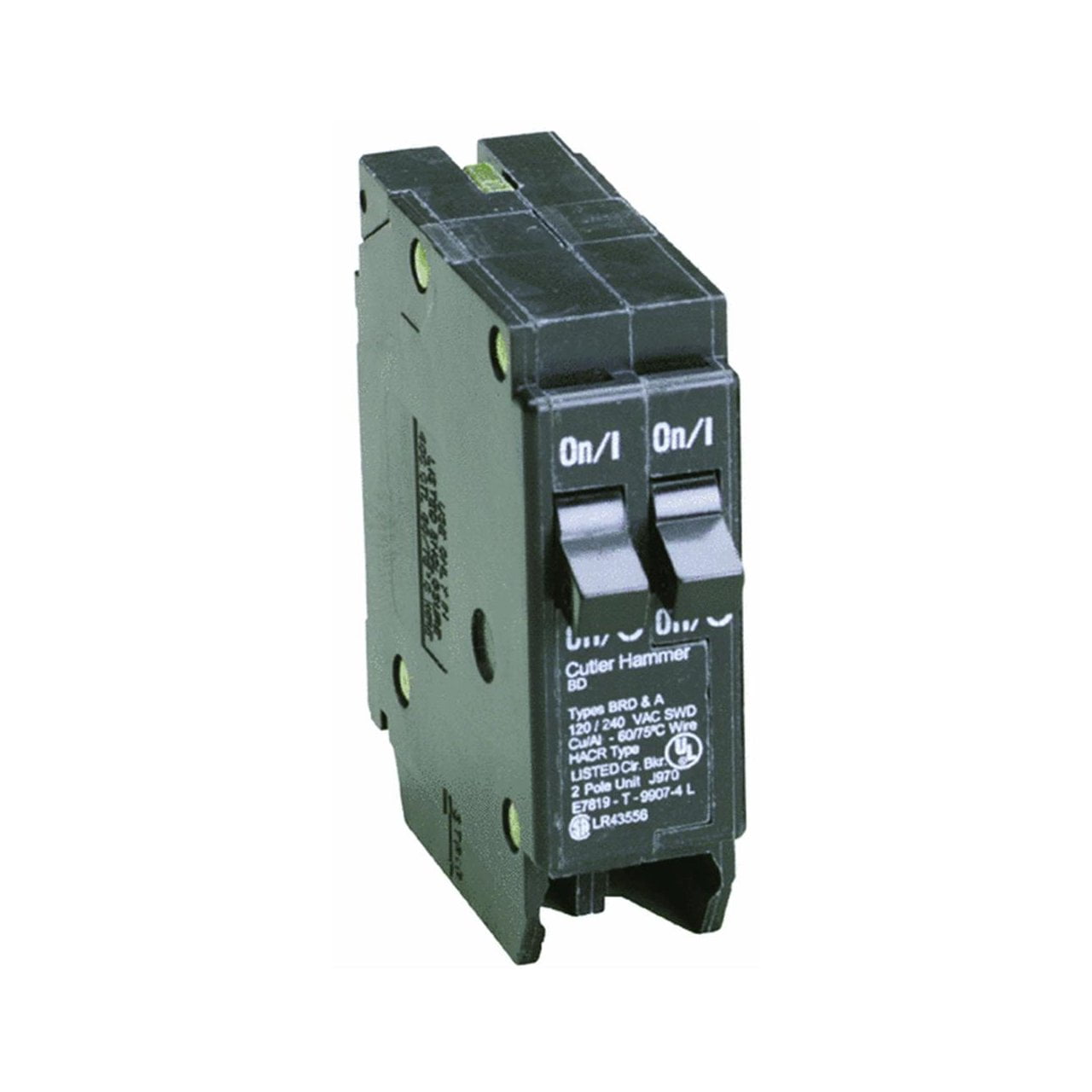Cutler Hammer Duplex Circuit Breaker - BD2020, 2-20A Single Pole Tandem
