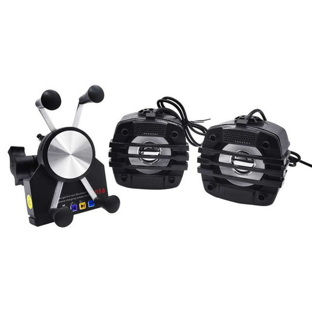 Scienceny Soporte para teléfono ABS, accesorios para motocicleta, suministros para ciclismo a prueba de golpes, puerto USB, soporte para Accesorios para motos