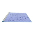 thumbnail image 2 of Ahgly Company Machine Washable Indoor Square Abstract Blue Modern Area Rugs, 4' Square, 2 of 4