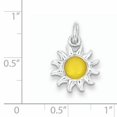thumbnail image 2 of Sterling Silver Rhodium-plated Yellow Sun Charm QC4001 (20mm x 14mm), 2 of 3